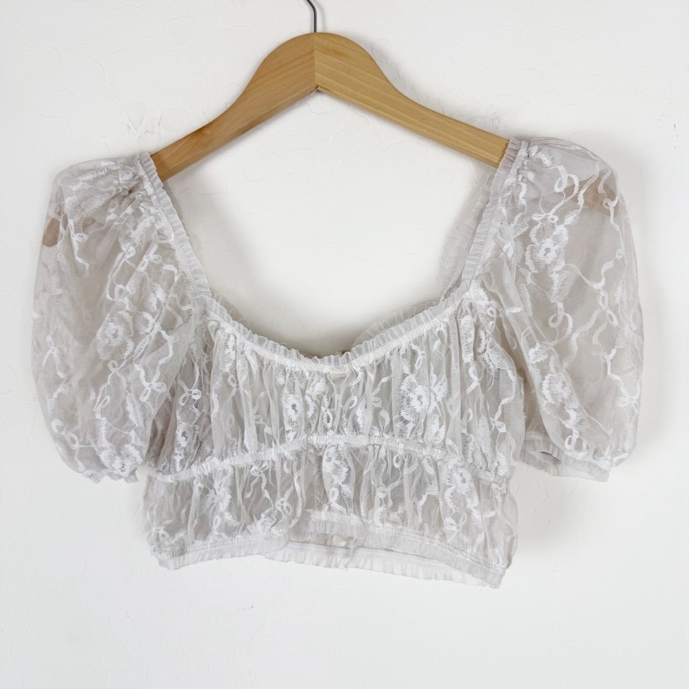 FOR LOVE & LEMONS white Belle Long Line Bra - Picture 6 of 10